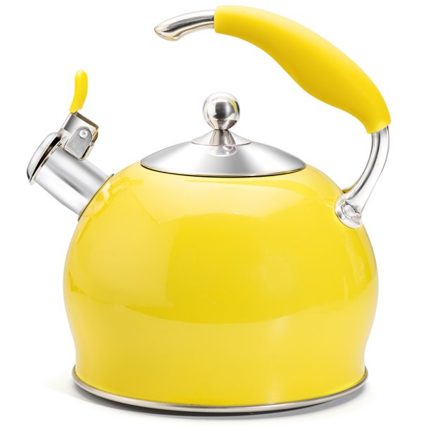 Whistling Tea Kettle for Stovetop, 3 Quart Stainless Steel Teakettle