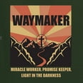 thumbnail image 2 of WAYMAKER Miracle Worker Promise Keeper Inspirational/Christian Men's Graphic T-Shirt, Forest Green, 5X-Large, 2 of 5