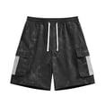 thumbnail image 6 of Zylanna Men's Cargo Shorts with Multi-Pocket, Relaxed Fit Elastic Waist Casual Breathable Outdoor Hiking Shorts for Men Black, 6 of 6