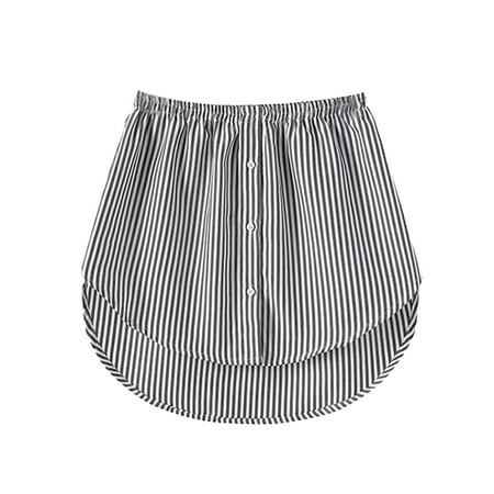 

Shirt Extenders False Tail Blouse Detachable Hemline Lower Adjustable Skirt Sweep Clothing Accessories Half-Length Hem black white