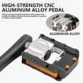 thumbnail image 2 of Folding Bike Pedals Universal All Aluminum Alloy 9/16 Inch with Reflective Strips for Enhanced Safety and Durability, 2 of 5