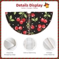 thumbnail image 3 of Defioc Sweet Red Cherry for Christmas Tree Skirt Snowman Xmas Tree Skirt Farmhouse Christmas Decorations Tree Mat for Holiday Party Decor-36", 3 of 6