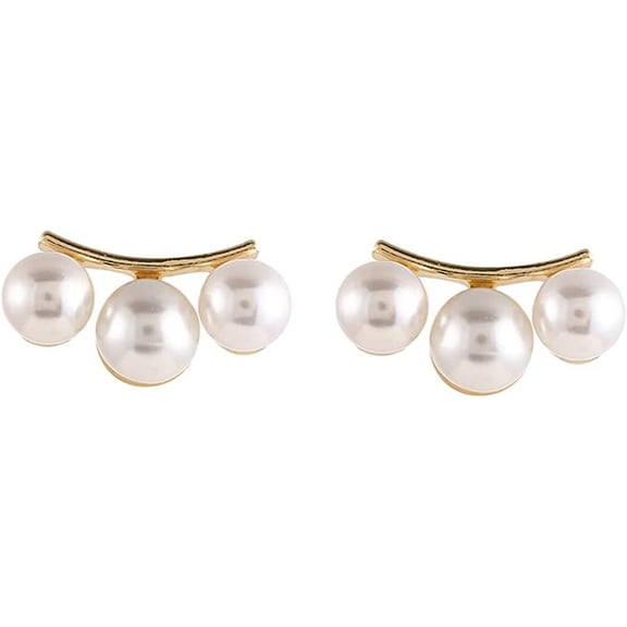 Simulated Pearl Clip On Earrings Not Pierced Earrings Elegant Ear Clip for Women Party Daily Jewelry Accessory (Clip-ons Style 5)