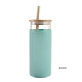 thumbnail image 4 of Silicona Alta Paja De Vidrio De Borosilicato Botella De Vidrio De Una Sola Capa 600Ml Taza De Té Con Tapa De Bambú Manga De Aislamiento De Paja Para Oficina Hogar 1Pcs Manga Yuarrent HA026595-09, 4 of 6