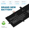 thumbnail image 5 of 7.7V 56.2Wh Laptop Battery for HP EliteBook X360 1030 G3 G4/1030 G3 45X96UT 3ZH01EA Series BMO4XL HSTNN-UB7L HSTNN-DB8L L02031-241 L02031-2C1 L02031-541 BM04056XL L02478-855 L02475-855, 5 of 10