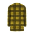thumbnail image 5 of Ltctricy Women's Fluffy Oversized Sweatshirts Fuzzy Fleece Long Sleeve Crewneck Plaid Pullover Sweater Tops Plush Tunic Sweatshirts(Yellow,Large), 5 of 5