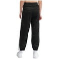 thumbnail image 3 of renvena Kids Boys Basketball Pants Side Split Press Button Athletic Sweatpants Track Bottoms Black 11-12, 3 of 7