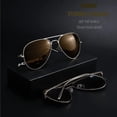 thumbnail image 5 of FEISEDY Polarized Aviator Sunglasses for Men Women Mirrored Lenses Metal Classic B2610, 5 of 14