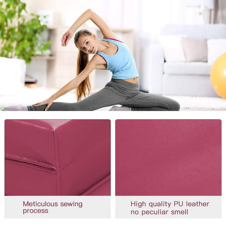 CL.HPAHKL Gymnastics Mat 92 45 2 Inch Gym Mat Tumbling Mat 4 Foldding Mat 2 Thick Exercise Mats with PU Leather Exercise Mat for Tumbling Stretching Yoga Arts Mat Walmart