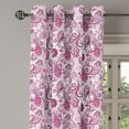thumbnail image 3 of Ambesonne Purple Grommet Curtain, Romantic Birds Flowers, 50" x 54", Mauve Plum Pink, 3 of 6