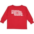 thumbnail image 3 of Inktastic Nebraska Silhouette Mandala Boys or Girls Long Sleeve Toddler T-Shirt, 3 of 5