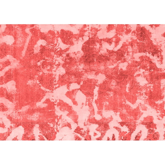 Ahgly Company Indoor Rectangle Abstract Red Modern Area Rugs, 4' x 6'