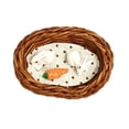 thumbnail image 2 of Mini de ratán, casa de en miniatura 1:12, casa de de juguete, modelo de simulación, accesorio para jardín libre perfke Dollhouse Rabbit Nest Zanahoria, 2 of 7