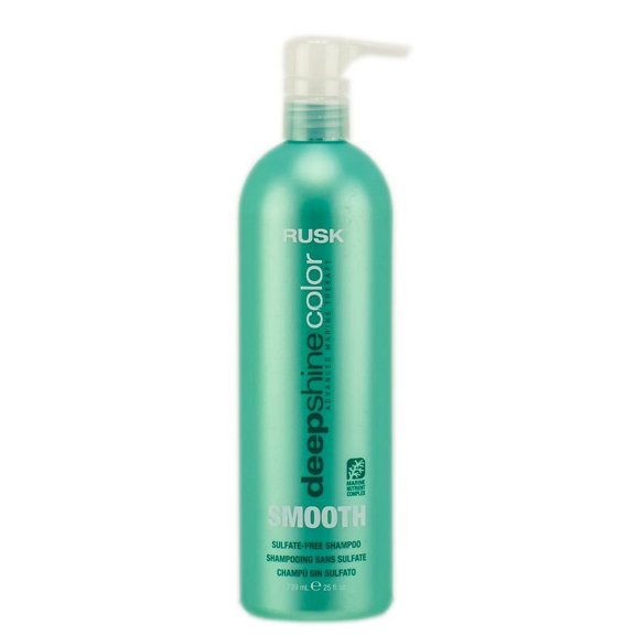 Size : 25 oz , Rusk Deepshine Color Smooth Sulfate Free Shampoo , Hair Scalp Head - Pack of 1 w/ SLEEKSHOP Teasing Comb