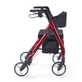 thumbnail image 2 of Comodit Spazio Special Extra Wide Heavy-Duty Rollator Walker with Ultra Comfortable Orthopedic 20" Wide Nylon Seat - 440 lb Weight Capacity Metallic Red, 2 of 6