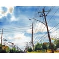 thumbnail image 3 of McCreery, Paul 14x12 Black Modern Framed Museum Art Print Titled - Urban Lines and Poles III, 3 of 5
