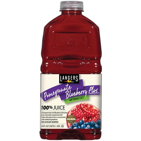 Langers 100% Juice, Pomegranate Blueberry Plus, 64 Fl Oz, 1 Count