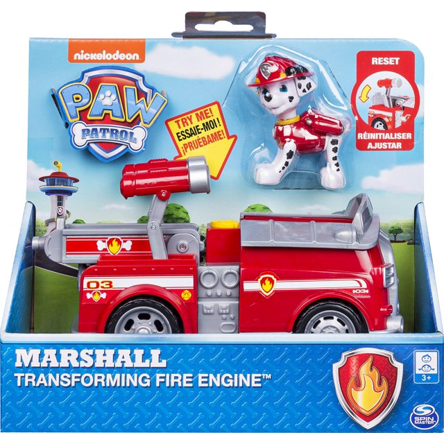 PAW Patrol , el Camión de Bomberos Transformador Del Mariscal con Cañones de Agua Emergentes, para Edades de 3 Años en Adelante