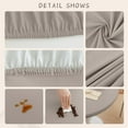 thumbnail image 4 of TISHITA Table Cloth ,Table Cover ,Waterproof ,Wipeable Dustproof Protector Elastic Stretch Tablecloth for Patio Wedding Kitchen Gray Diameter 80 cm, 4 of 8