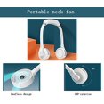 thumbnail image 3 of Ventilador de cuello portátil, mini ventilador USB, ventilador de banda para el cuello personal recargable, ventilador USB de 3 velocidades con cabeza ajustable de 360 ° para caminatas, deportes al ai JFHHH pequeña, 3 of 5