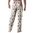 thumbnail image 4 of Fabrcox Black Graphic Pajama Pants for Men Christmas Elastic Waist Drawstring Pj Pants Christmas Santa Claus Xmas Print Casual Soft Funny Wide Leg Sleepwear Pants Khaki XXL, 4 of 4
