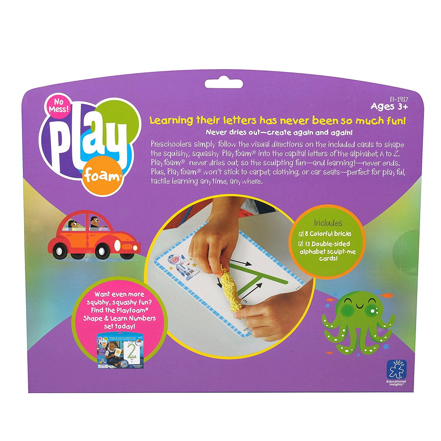 Educational Insights Playfoam Shape & Learn Alphabet, Toddler Learning Toys, Preschool Activities, Ages 3+
