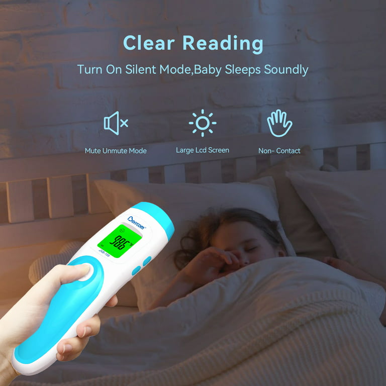 Berrcom Non Contact Infrared Thermometer Digital Forehead Thermometer with  Fever Alert and LCD Display 3 in 1 Contactless Thermometer Ideal for Adults