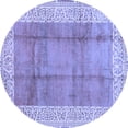 thumbnail image 1 of Ahgly Company Indoor Round Abstract Blue Contemporary Area Rugs, 4' Round, 1 of 4