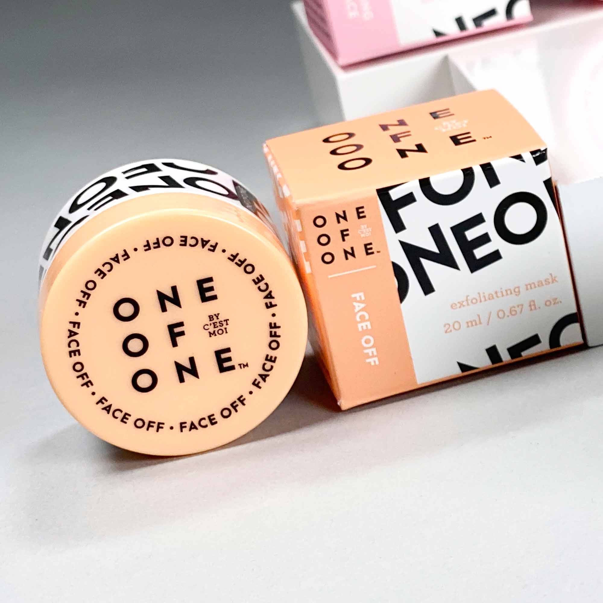 One of One by C'est Moi Face Off Exfoliating Clay Mask with Lactic Acid, 0.67 oz