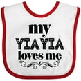 thumbnail image 3 of Inktastic My Yiayia Loves Me Yia Yia for Grandchild Girls Baby Bib, 3 of 4
