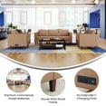 thumbnail image 4 of Flash Furniture 3 Piece Cognac LeatherSoft Sofa and 2 Chair Set, 8 AC Outlets/4 USB/4 USB-C Ports, Solid Wood Walnut Legs with Adjustable Glides, 4 of 13