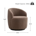 thumbnail image 6 of Swivel Barrel Chair Set of 2 ,Modern Round Accent Armchairs,Teddy Fabric Comfy 360 Degree Swivel Single Sofa for Nursery,Living Room,Bedroom, 6 of 7