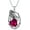 July, variant on Raven Necklace 925 Sterling Silver Crow Raven with Birthstone Pendant Necklace for Women
