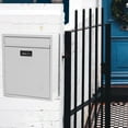 thumbnail image 3 of veasfak Wall Mount Mailbox Lockable Drop Box Vintage Letter Box for Gate Indoor External White, 3 of 8