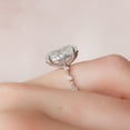 thumbnail image 2 of Silvago Jewel Oval Cut Excellent 2.3 Ct Diamond Ring For Women's - 14K White Gold Plated Ring - Solitaire with Accent Diamond Rings for Women's - Unique Solitaire With Accent Diamond Rings, 2 of 7