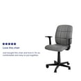 thumbnail image 5 of Flash Furniture Clayton Mid-Back Gray Quilted Vinyl Swivel Task Office Chair with Arms, 5 of 9