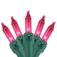 thumbnail image 2 of Northlight Mini Incandescent Christmas Lights - Pink - 20.25' Green Wire - 100ct, 2 of 5