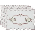 thumbnail image 2 of Fennco Styles Embroidered Holiday Ornament Christmas Table Runner - Ivory Hexagon Table Cover for Christmas Décor, Home, Banquet, Family Gathering and Special Occasion, 2 of 7