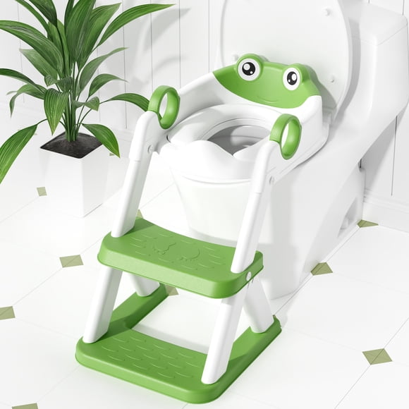 Asiento de entrenamiento para baño COOSEYA Frog 2 en 1, ajustable