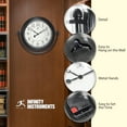 thumbnail image 6 of Infinity Instruments Finial Plastic 15.75" Indoor Wall Clock with Quartz Movement for Accurate Timekeeping, Black, 6 of 7