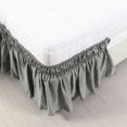 thumbnail image 6 of PiccoCasa Polyester Wrap Around Dust Ruffle Bed Skirt 15" Drop for King Size Bed, Dark Gray, 6 of 7