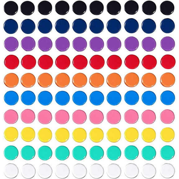 ZDZBLX 100 Pack 10 Colors Refrigerator Magnets Colorful Fridge Magnet, Locker Magnets Cute Decorative Magnets Small Strong Magnets for Whiteboard, Fridge, Map, Kitchen, Office, Classroom (Assorted )