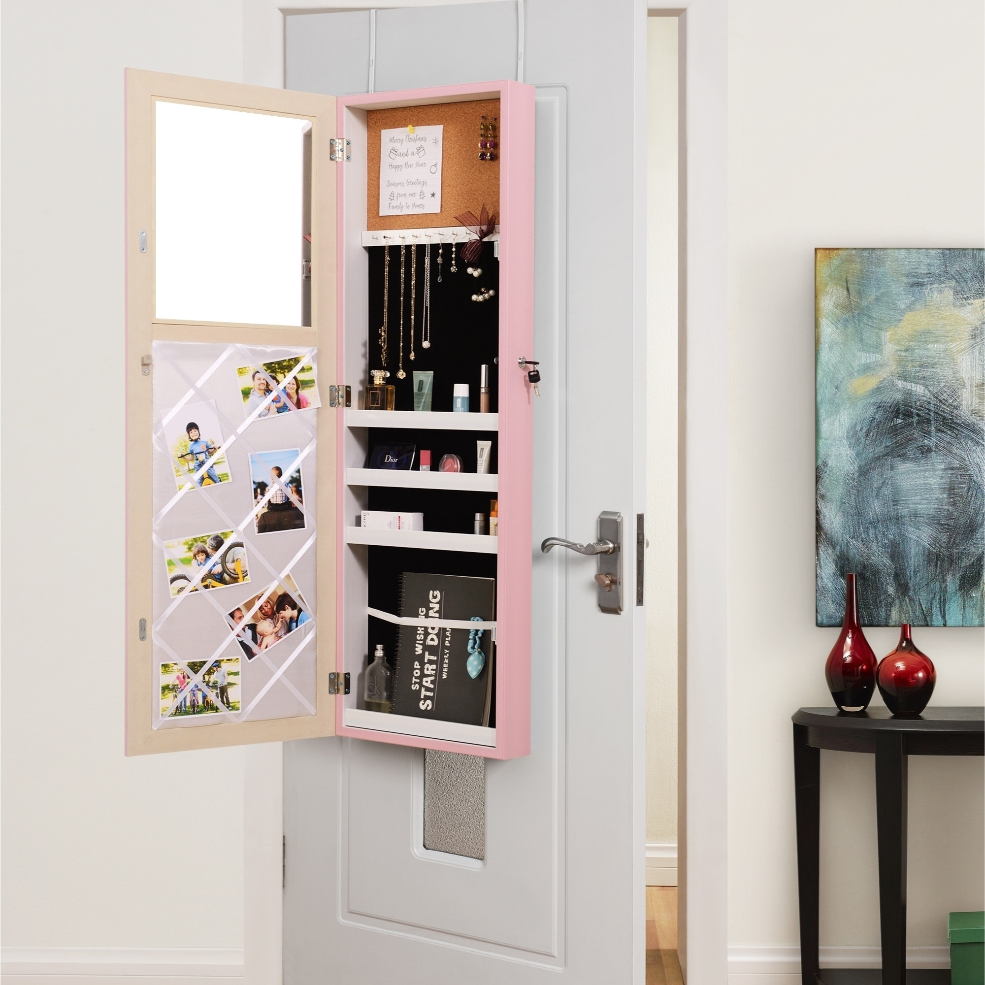 Inspired Home Evania OvertheDoor Jewelry Armoire Makeup