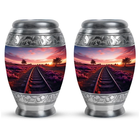 Purple Bloom Urns For Small Human Ashes - Small Tribute Urn for Loved Ones - Elegant Keepsake for Ashes - Miniature Urn for Adults 3 Inch, 1 Pc