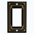 thumbnail image 5 of Metal Light Switch Plate Cover Elegant Victorian Floral Frame Black FRA077, 5 of 13