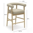 thumbnail image 6 of Spara Taupe Vegan Leather Counter Stool, 6 of 6