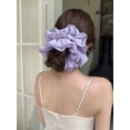thumbnail image 4 of 1Pack 7 Inches  Extra Large Scrunchies for Women Large Scrunchie Oversized Silk Thick Elastic Hair Ties Jumbo Hair Scrunchies for Buns, Sleep & Ponytail, 4 of 6