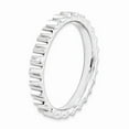 thumbnail image 3 of White Sterling Silver Ring Band Stackable Expressions Rhodium, 3 of 5