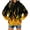 Gold, variant on Hooded Sweater for Men And Women with Flame Print and Pocket, Casual Pullover Top for Fall And Winter in Crinkle Texture Polyester