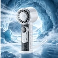 thumbnail image 6 of Handheld Ice Compress Fan Digital Display High Speed Cooling USB Rechargeable Fan, Strong Wind Instant Cooling LED Control, For Travel Outdoor Home Office Use, 6 of 6